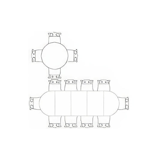 Table à manger extensible néoclassique française