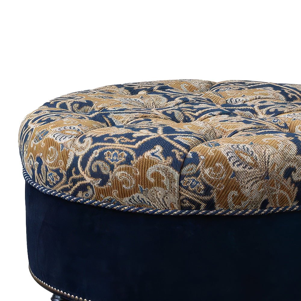 Pouf rond touffeté