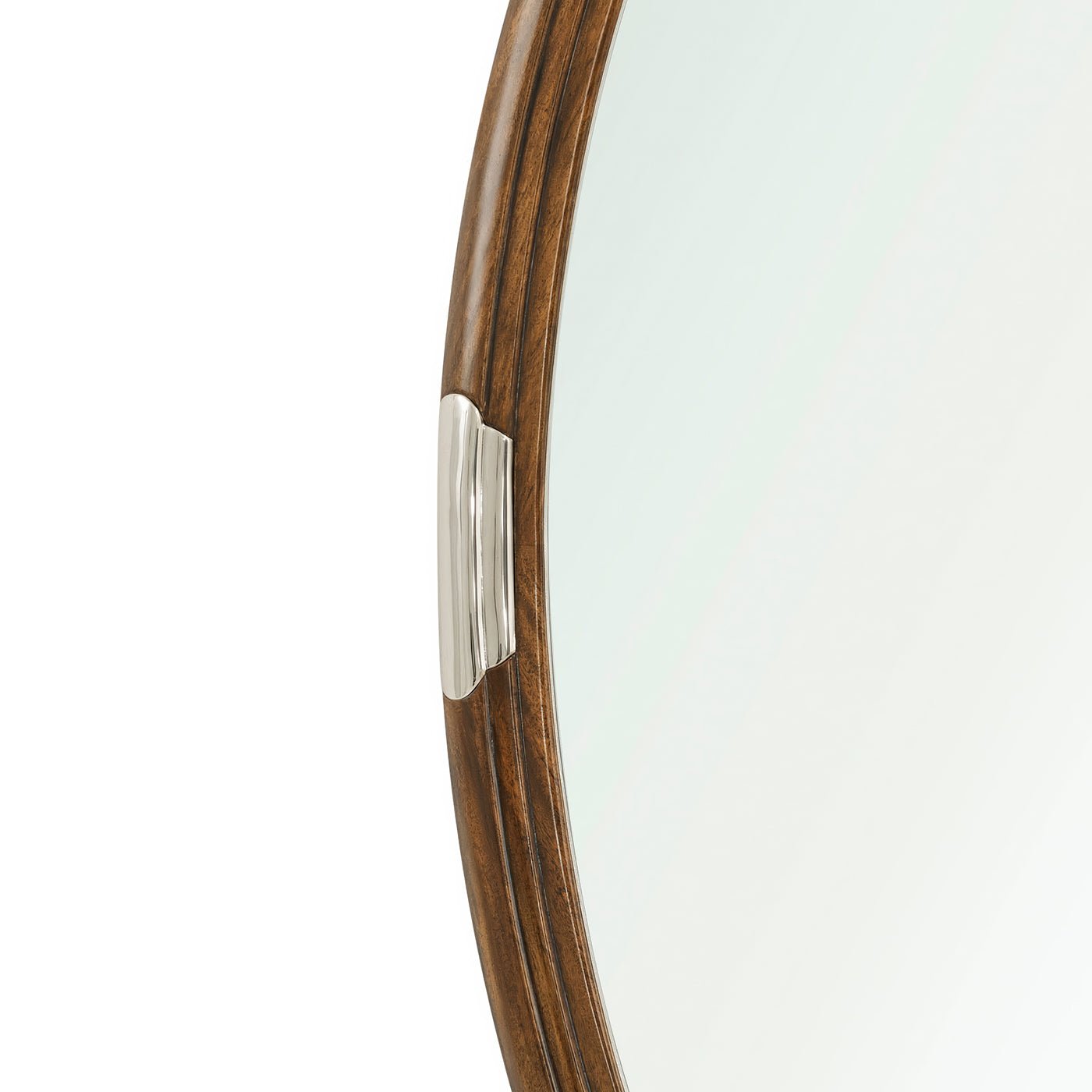 Miroir ovale Art Déco en noyer