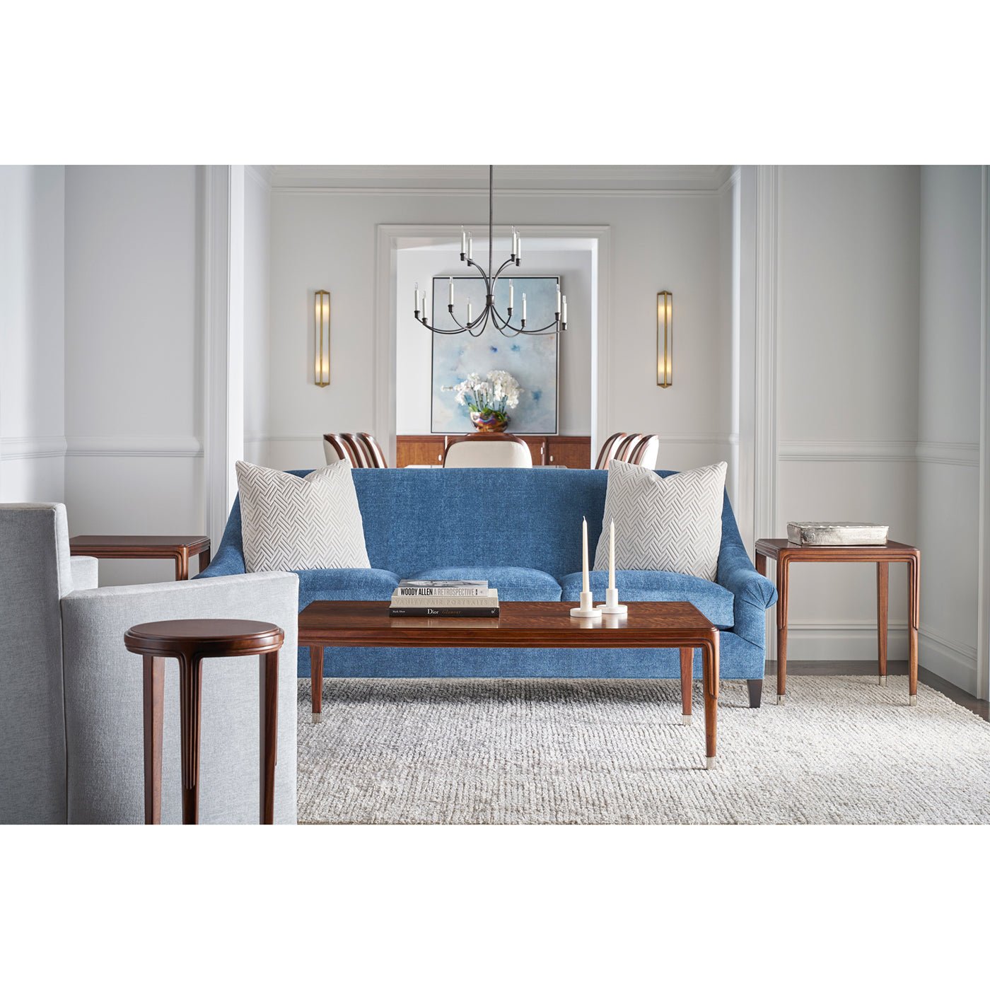 Table d'appoint ronde Art déco en noyer