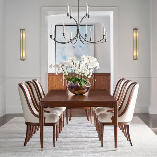 Fauteuil de salle à manger rembourré Art Déco en noyer