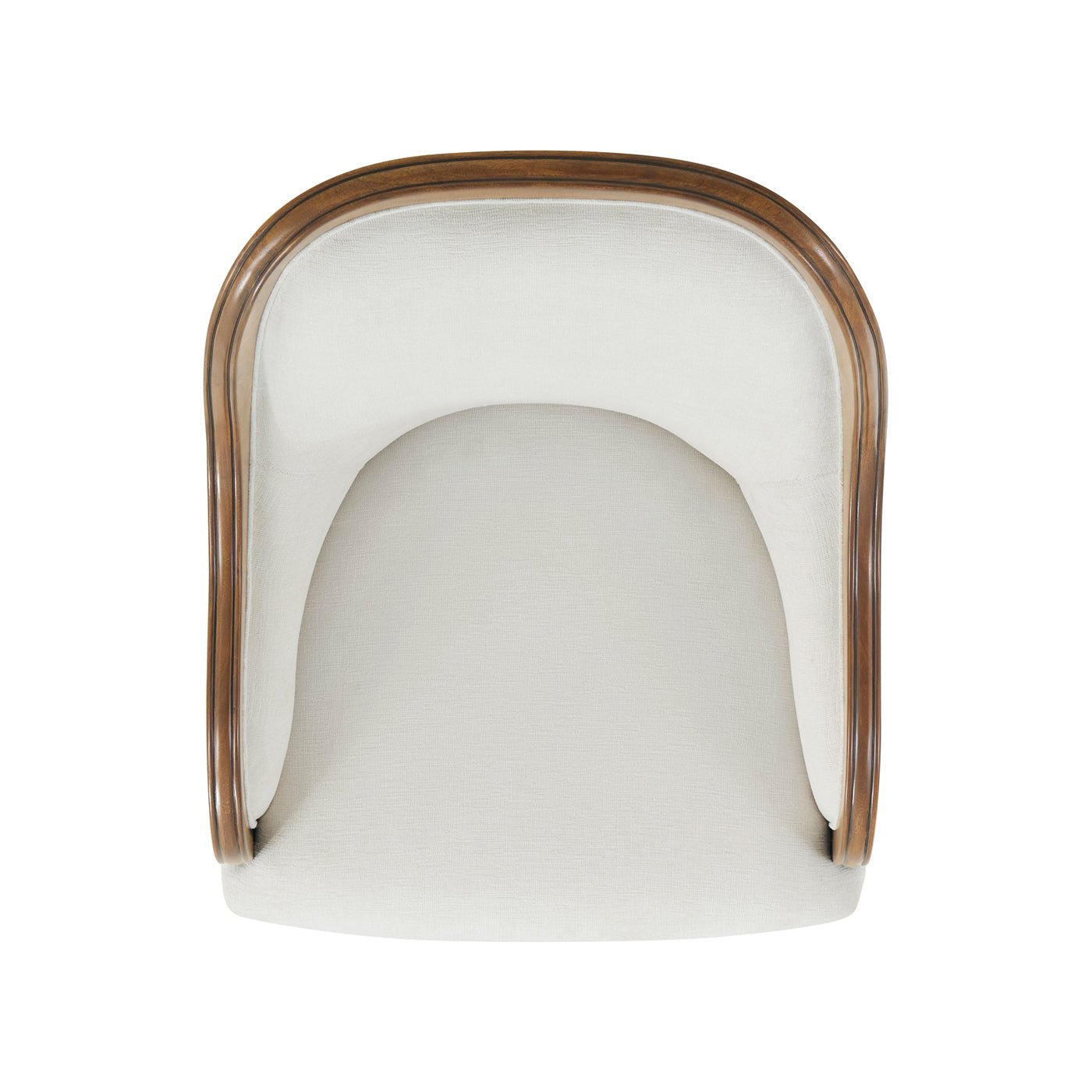 Fauteuil de salle à manger rembourré Art Déco en noyer