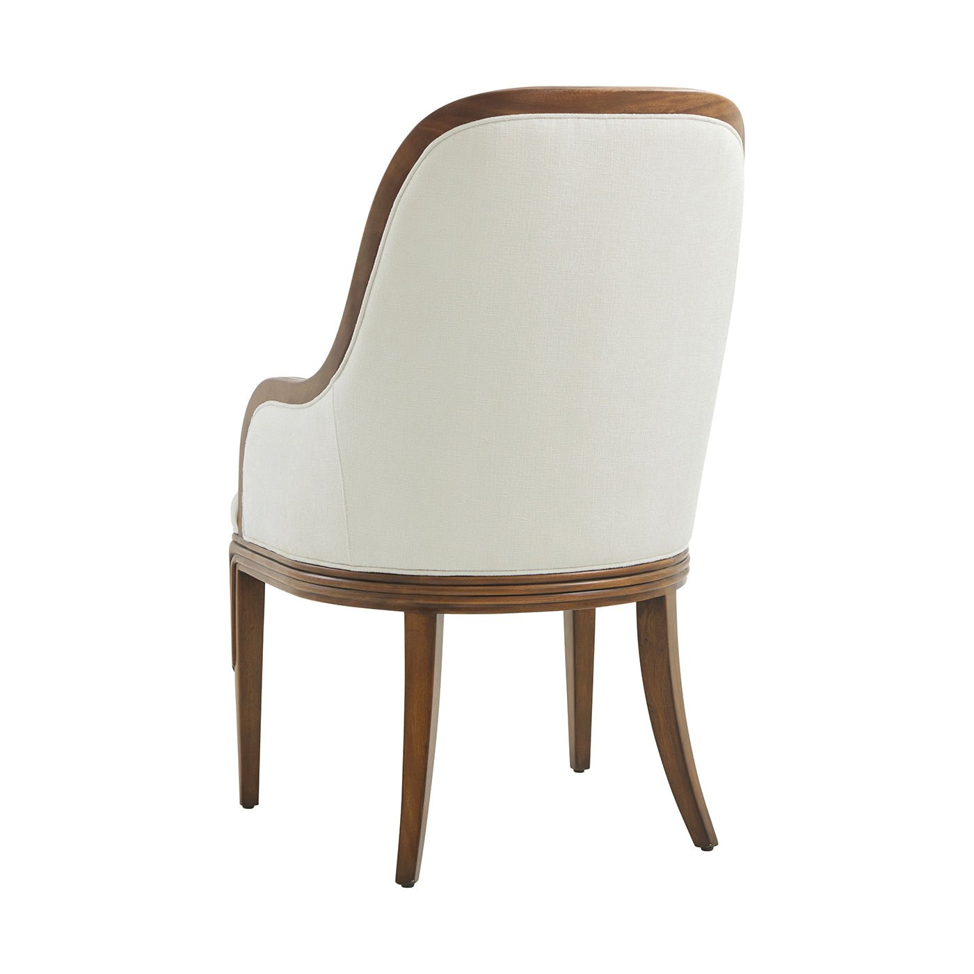 Fauteuil de salle à manger rembourré Art Déco en noyer