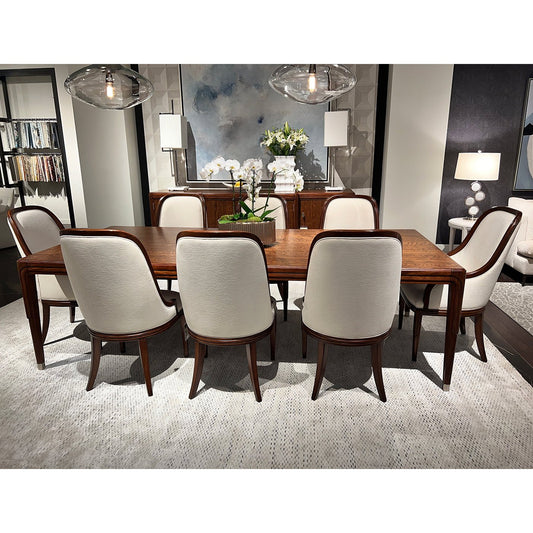 Chaise de salle à manger rembourrée Art Déco en noyer