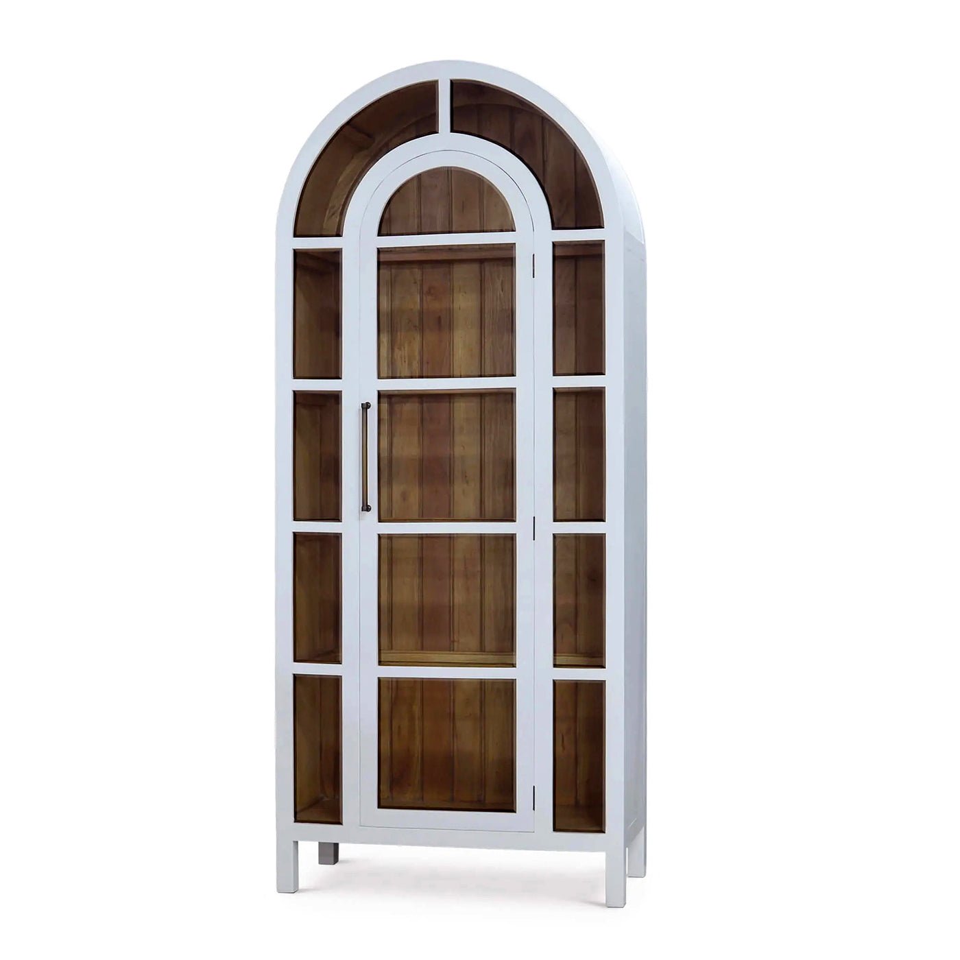Vitrine arquée blanche