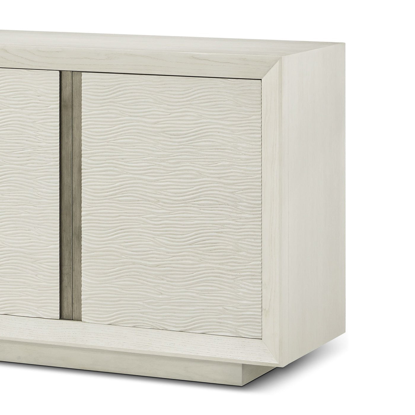 Meuble multimédia moderne et organique blanc