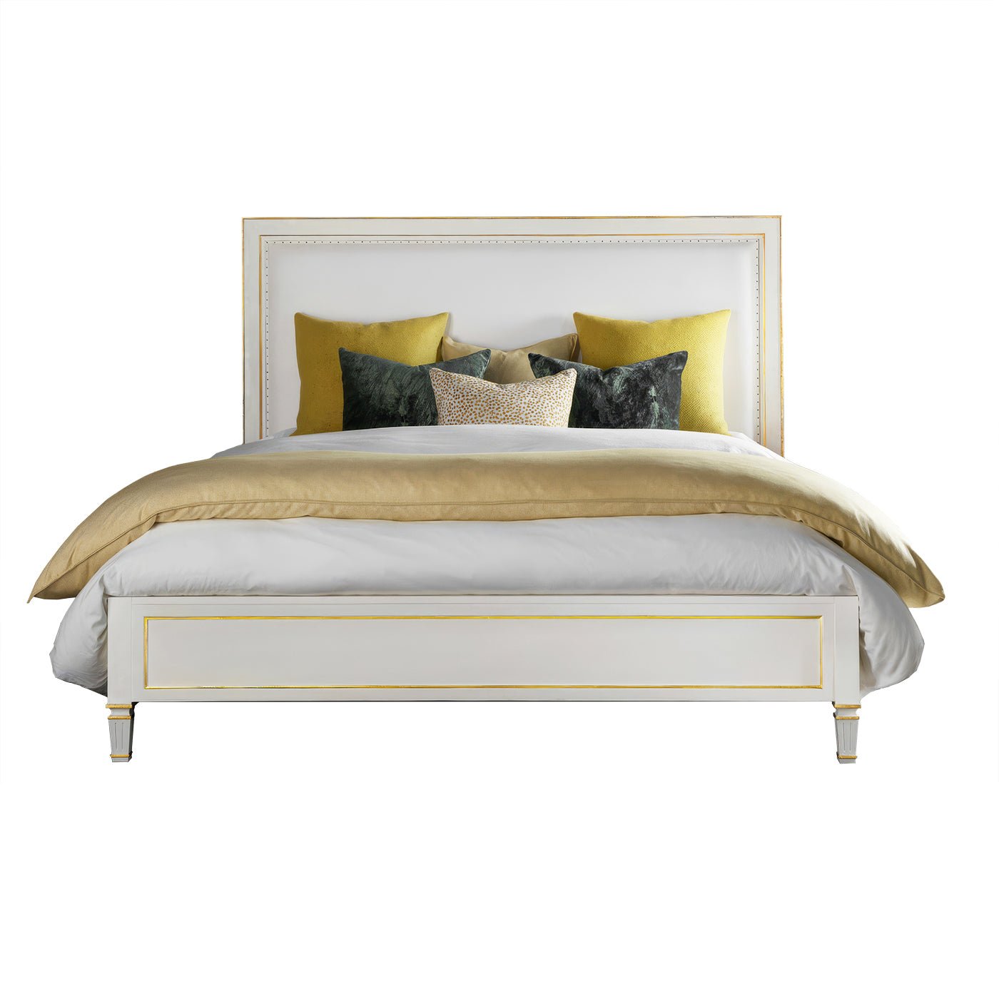 White Painted King Platform Bed