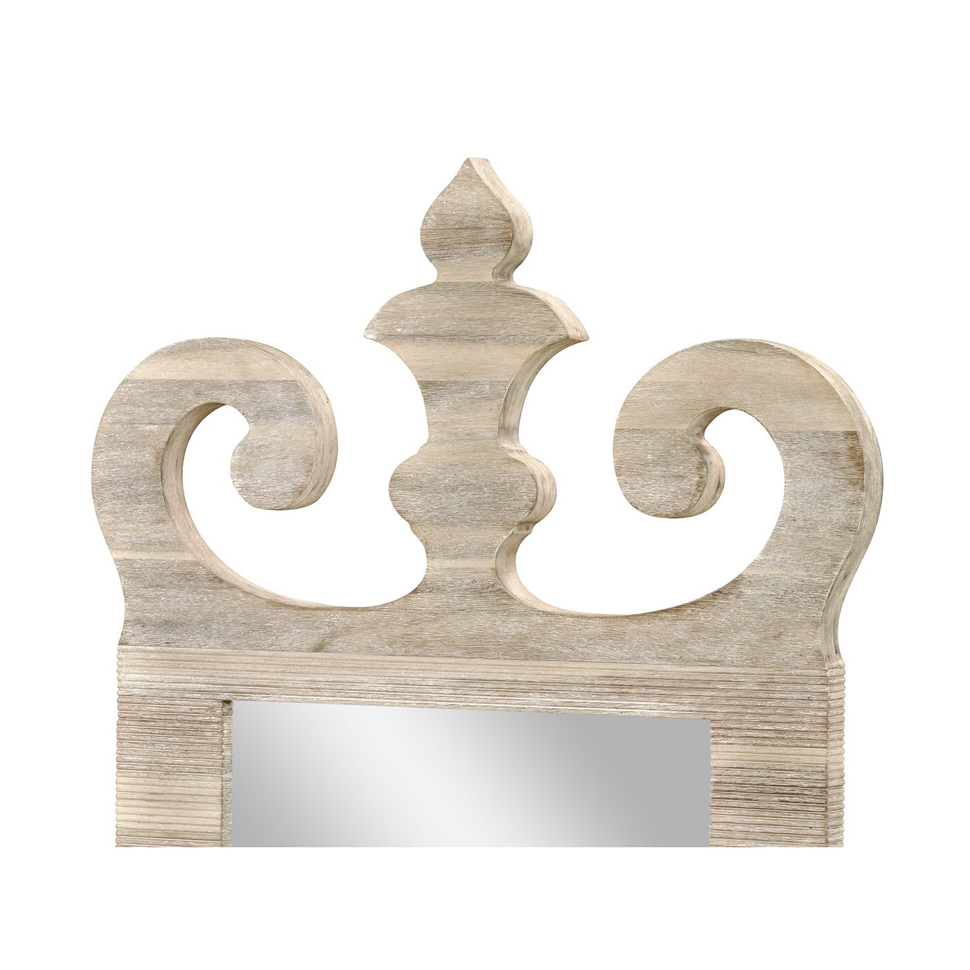 Whitewash Classic Scroll Mirror