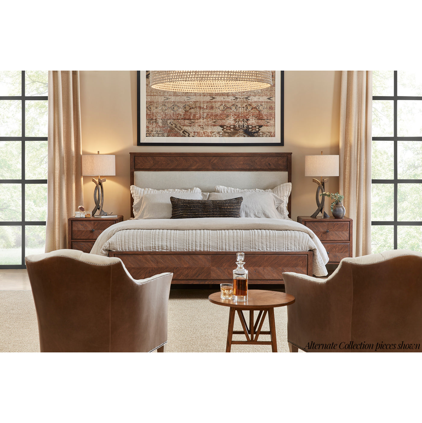 Table de chevet en chêne rustique foncé 