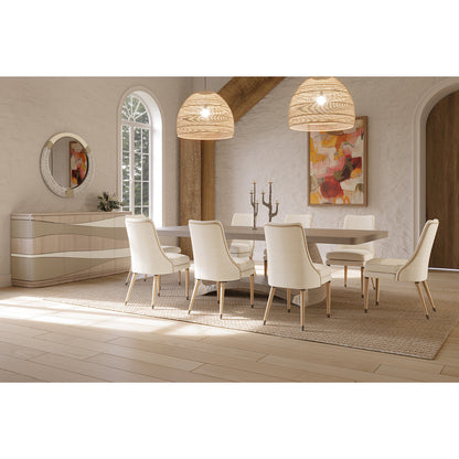 Organic Modern Linen Upholstered Side Chair