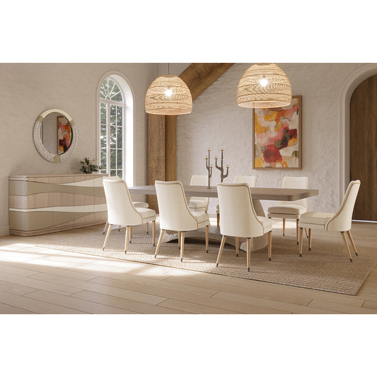 Organic Modern Linen Upholstered Side Chair