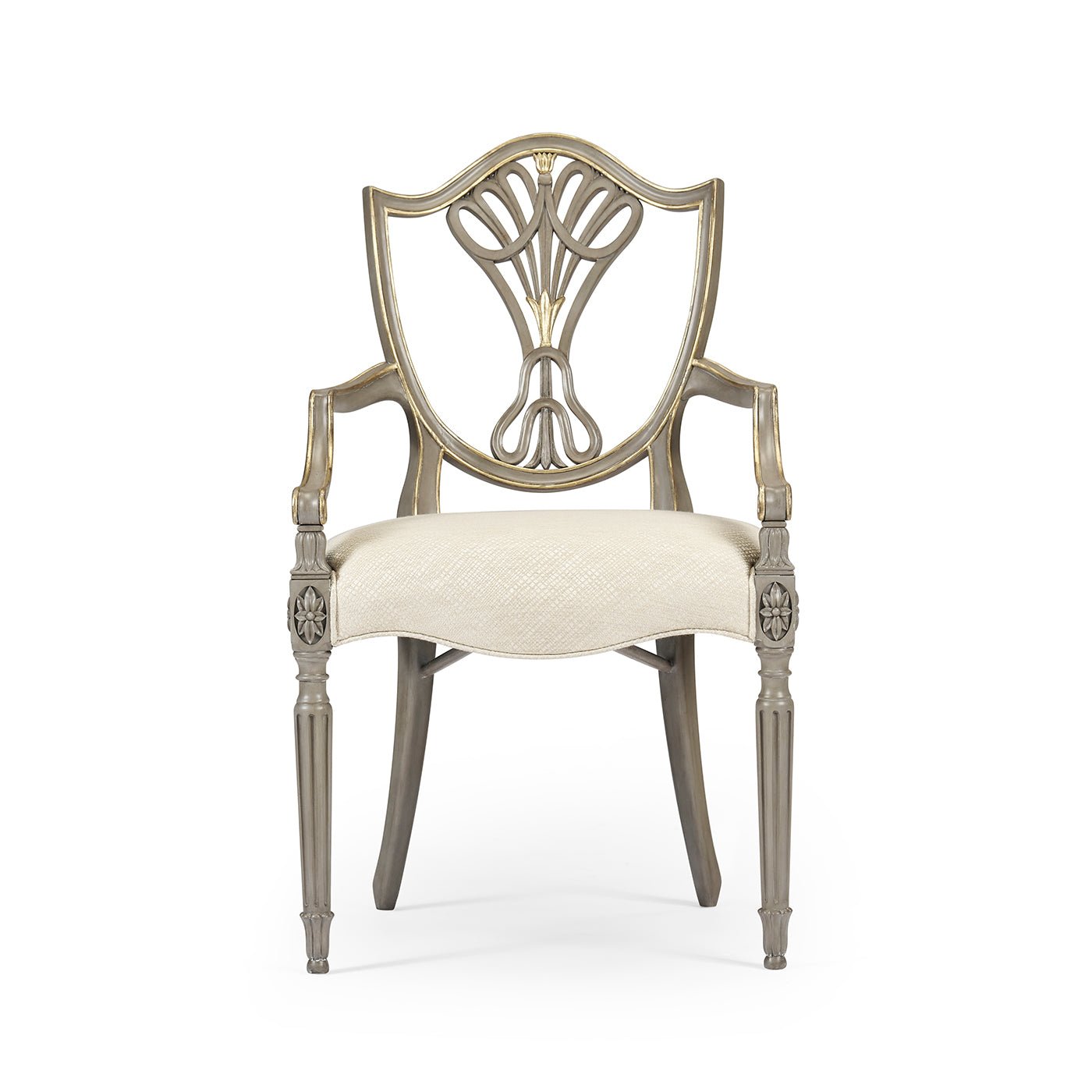 Antique Style Shield Back Dining Arm Chair