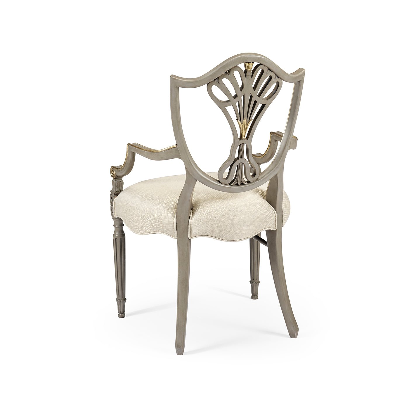 Antique Style Shield Back Dining Arm Chair