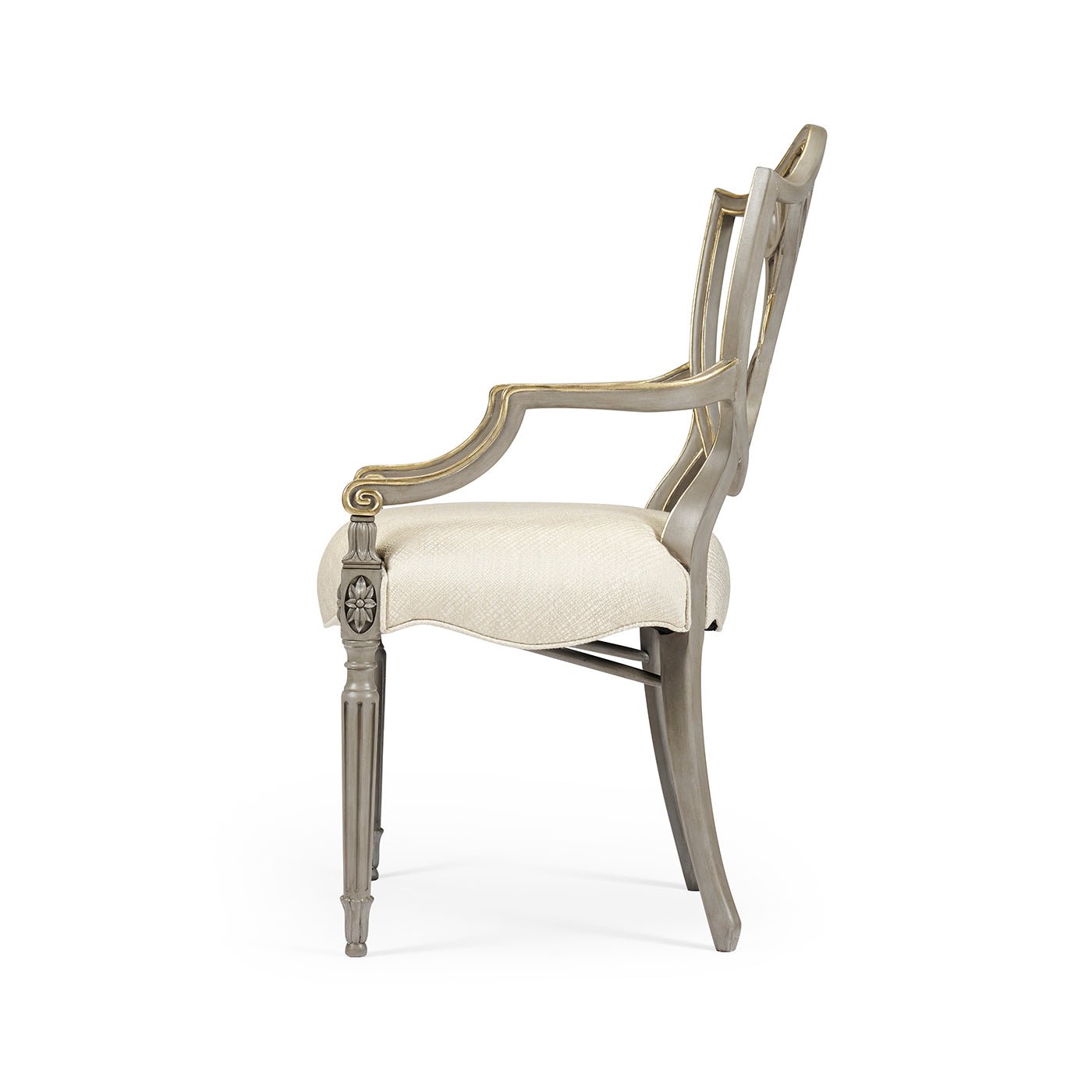Antique Style Shield Back Dining Arm Chair