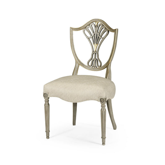 Antique Style Shield Back Dining Side Chair