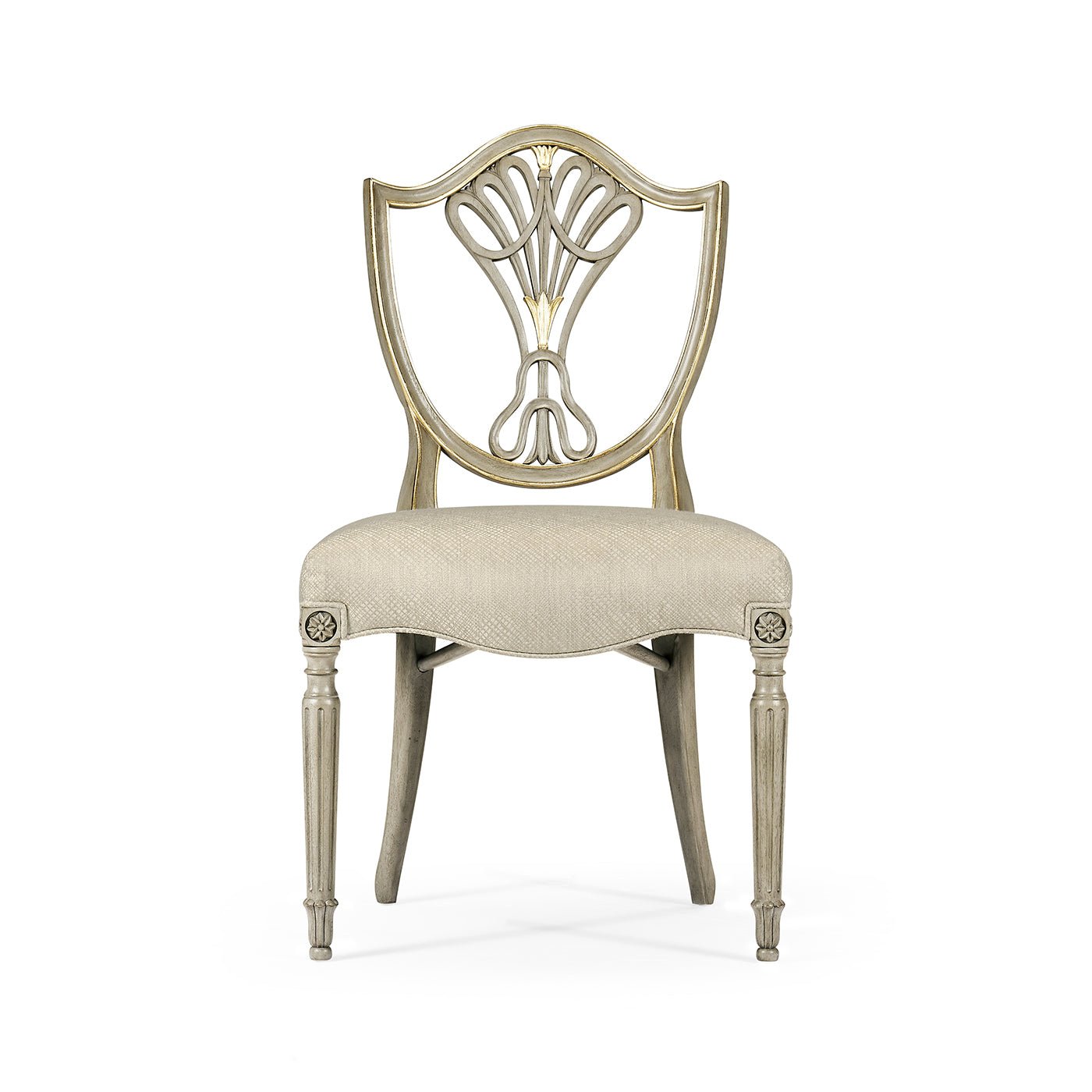 Antique Style Shield Back Dining Side Chair