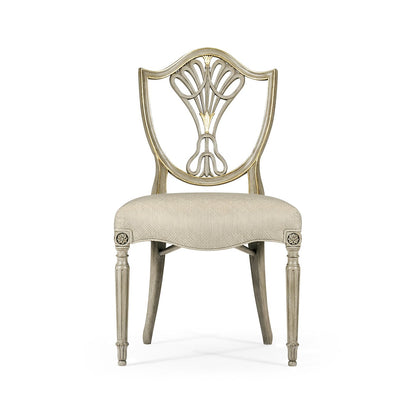 Antique Style Shield Back Dining Side Chair