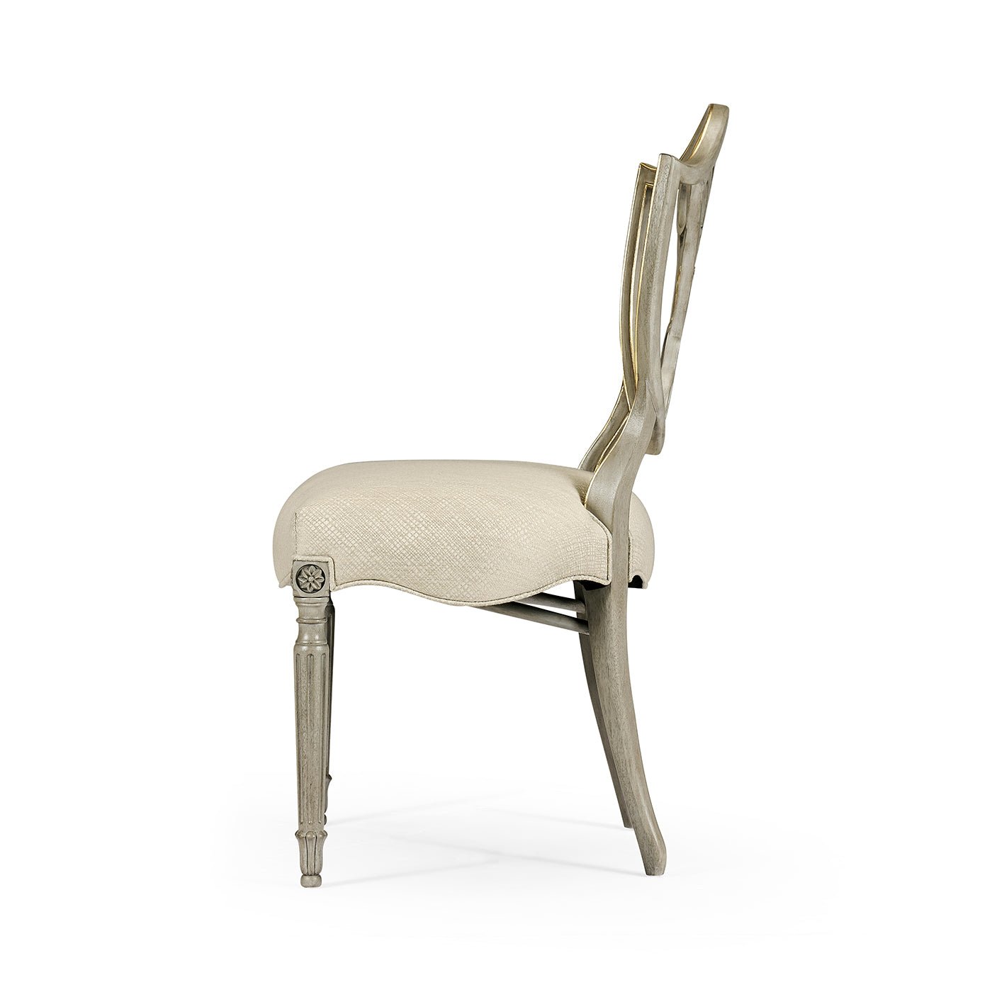 Antique Style Shield Back Dining Side Chair