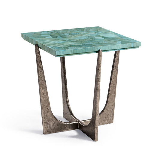 Aqua Mist Square End Table