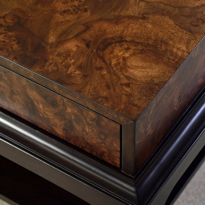 Table basse Art déco en ronce de noyer
