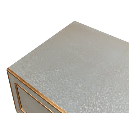 Art Deco Grey Nightstand
