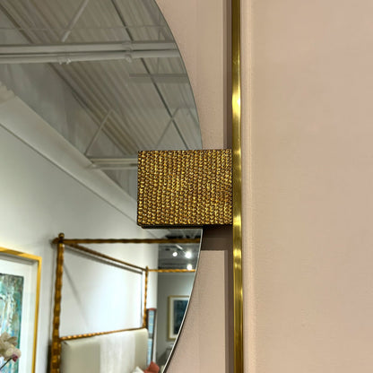 Art Deco Square Brass Mirror