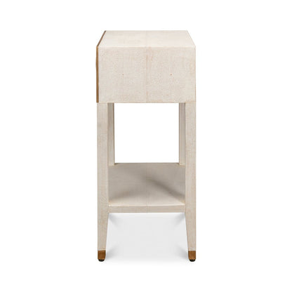 Art Deco White Nightstand