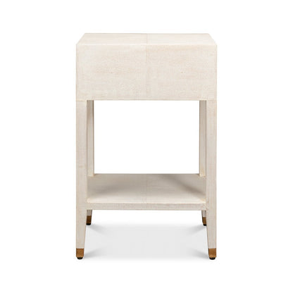 Art Deco White Nightstand