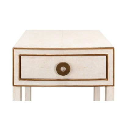 Art Deco White Nightstand
