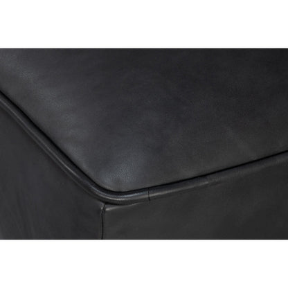 Fauteuil chausson pivotant en cuir noir