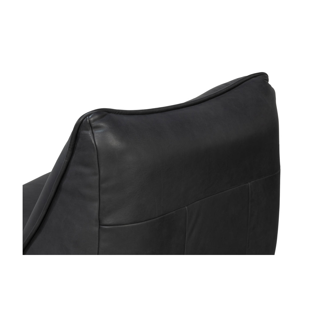 Fauteuil chausson pivotant en cuir noir