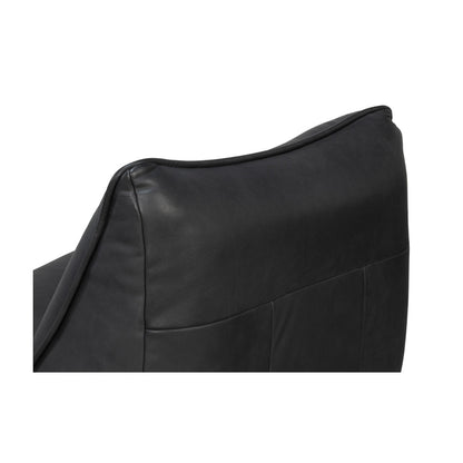Fauteuil chausson pivotant en cuir noir