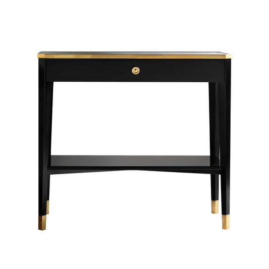 Black Mid Century Bedside Table
