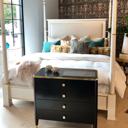 Black Mid Century Nightstand
