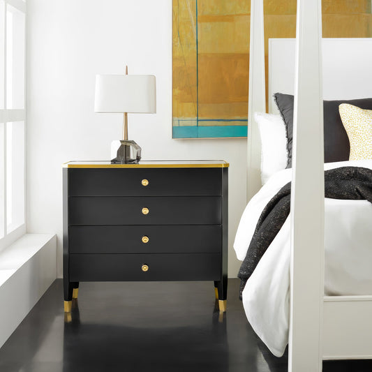 Black Mid Century Nightstand