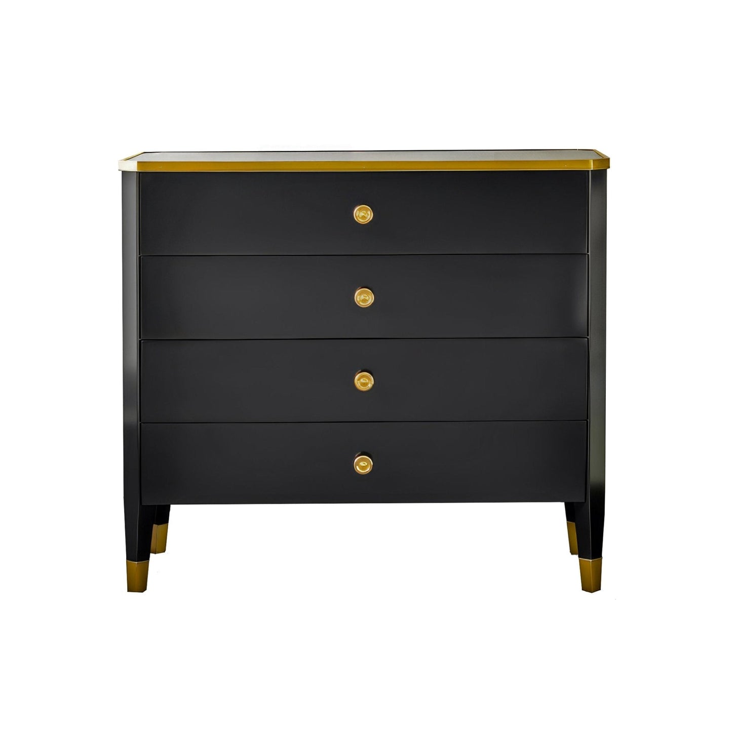 Black Mid Century Nightstand