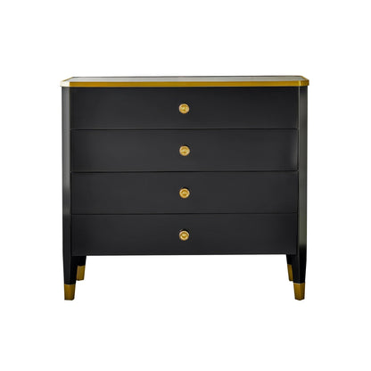 Black Mid Century Nightstand