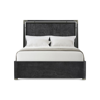 Lit noir de style Mid-Century