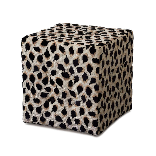 Pouf cube Ocelot noir