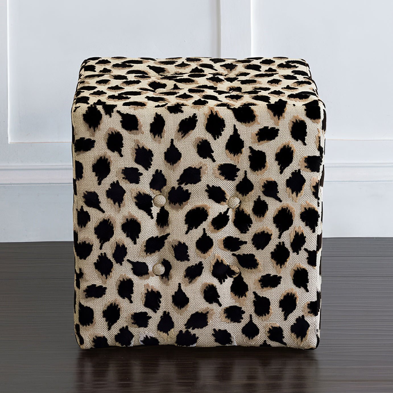 Pouf cube Ocelot noir