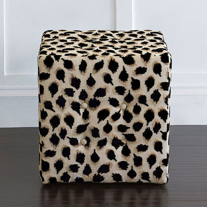 Pouf cube Ocelot noir