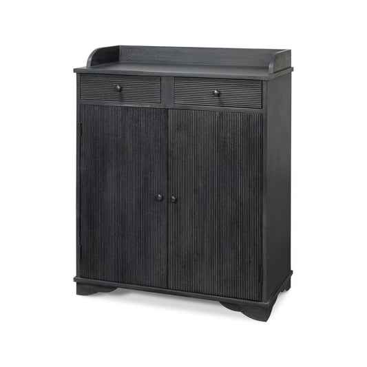 Armoire en pin noir récupéré