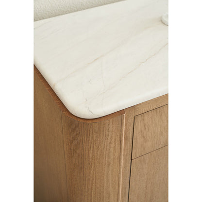 Buffet moderne organique en bois blond