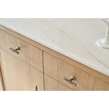 Buffet moderne organique en bois blond