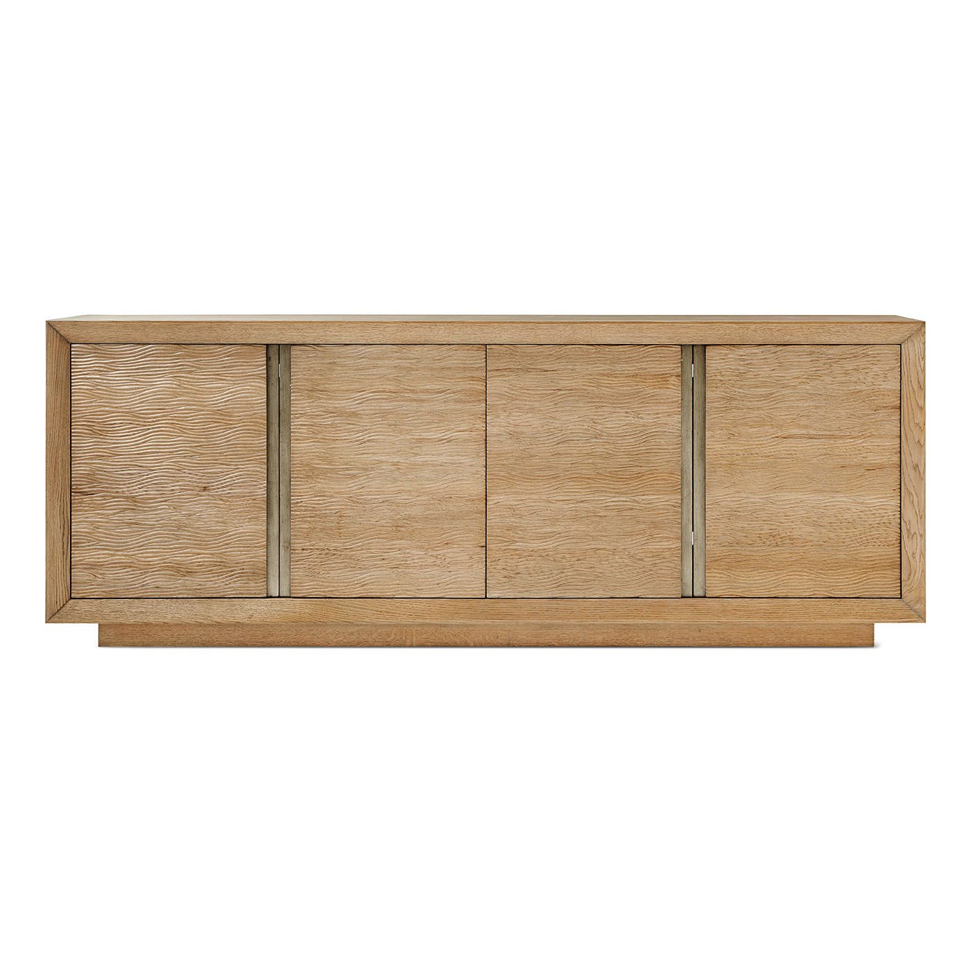 Meuble multimédia moderne et organique en bois blond