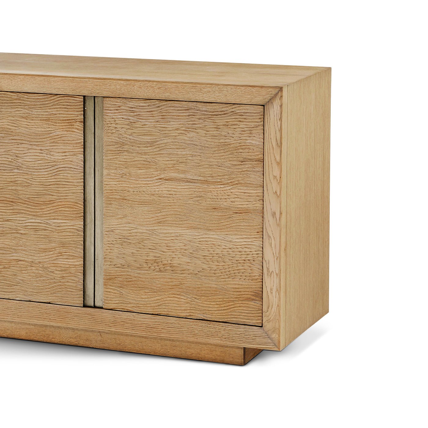 Meuble multimédia moderne et organique en bois blond