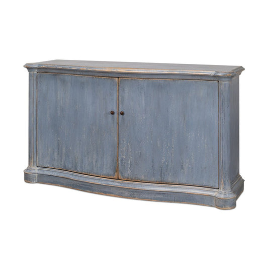 Buffet campagnard peint en bleu
