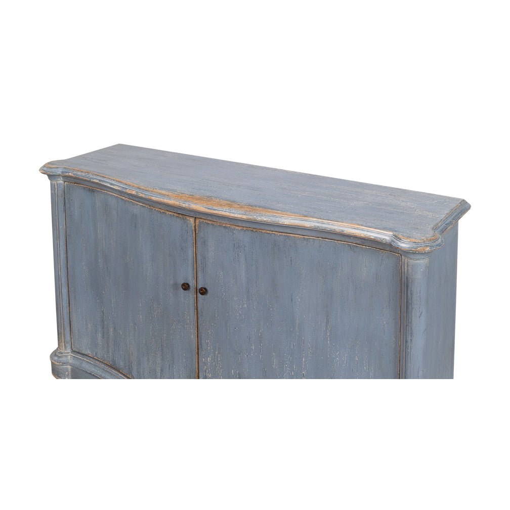 Buffet campagnard peint en bleu