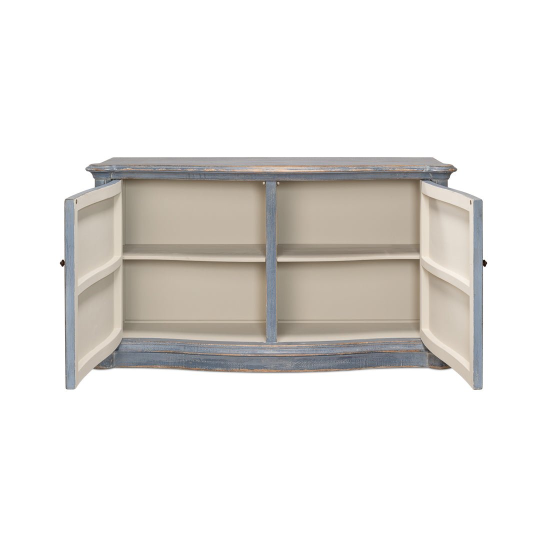 Buffet campagnard peint en bleu