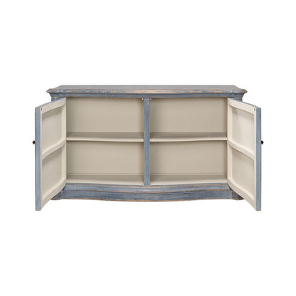 Buffet campagnard peint en bleu